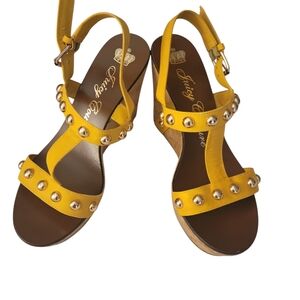 Juicy Couture Yellow Studded Sandals